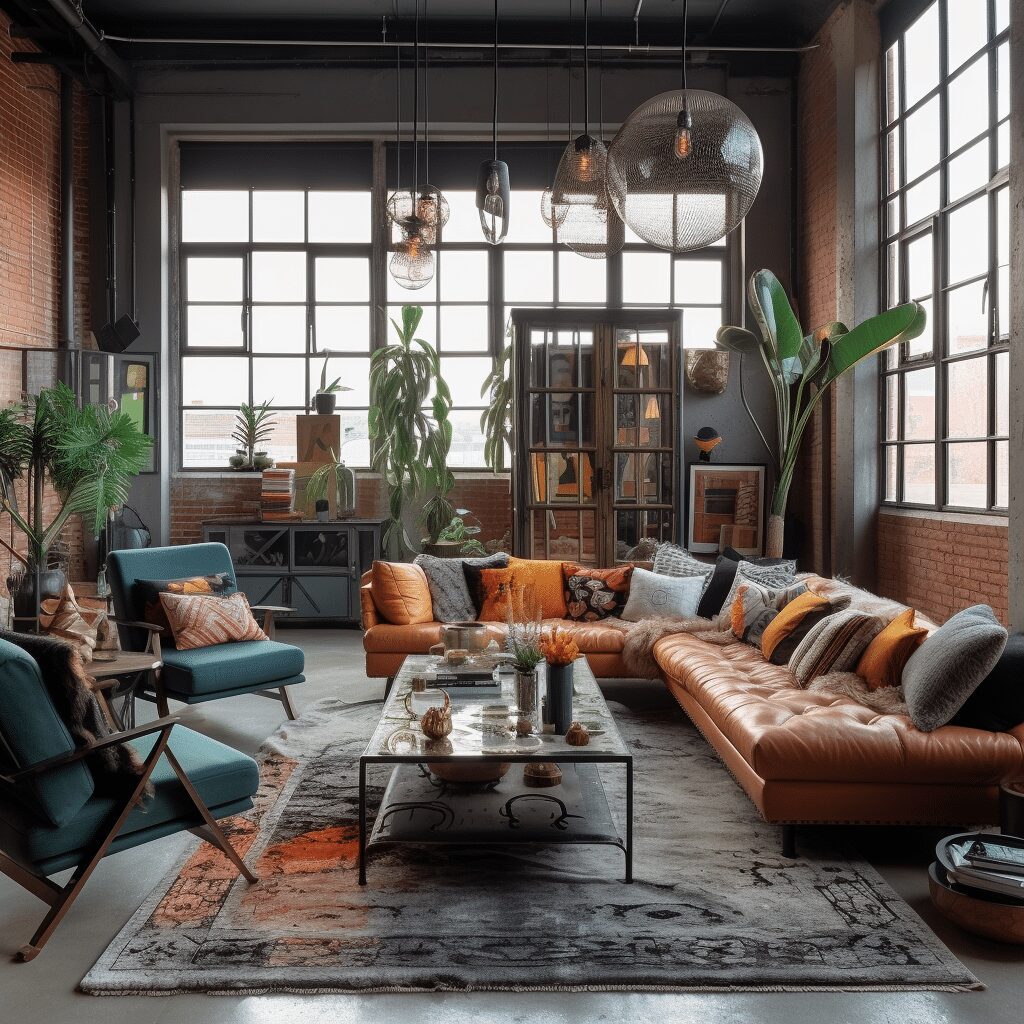 Industrial Boho Living Room