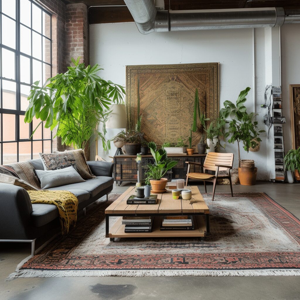 Industrial Boho Living Room