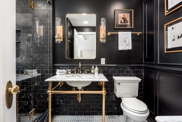 dark moody bathroom, dark bathroom ideas