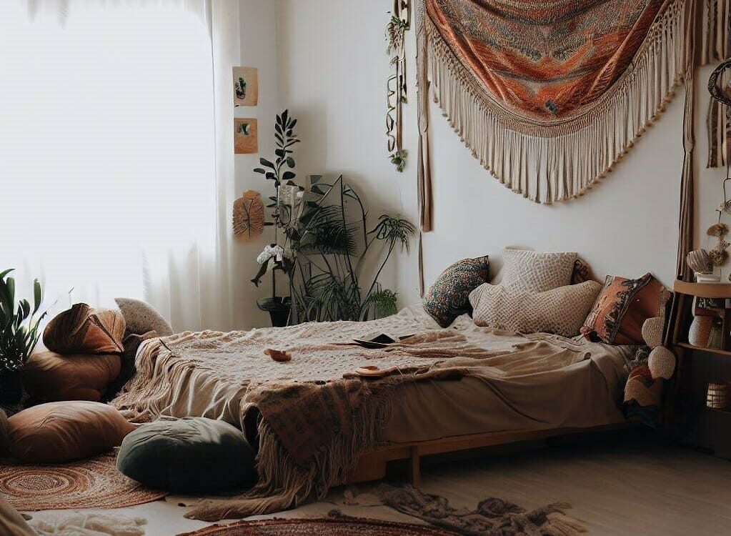 Layered Textures: The Heart of Cozy Boho Bedroom Design