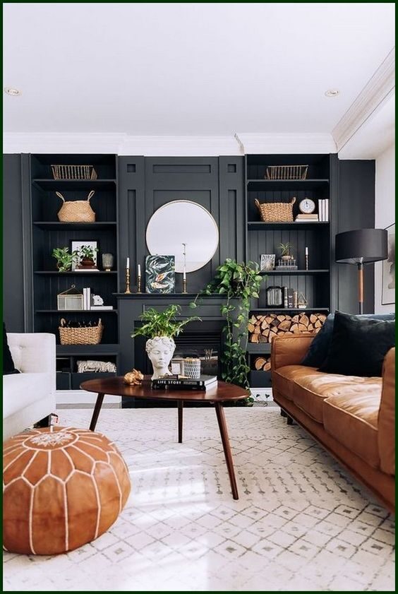 Dark & Moody Living Room