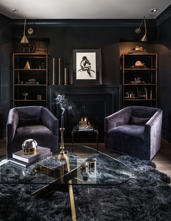 Luxurious Velvet: Infusing Dark Living Room Ideas with Rich Textures