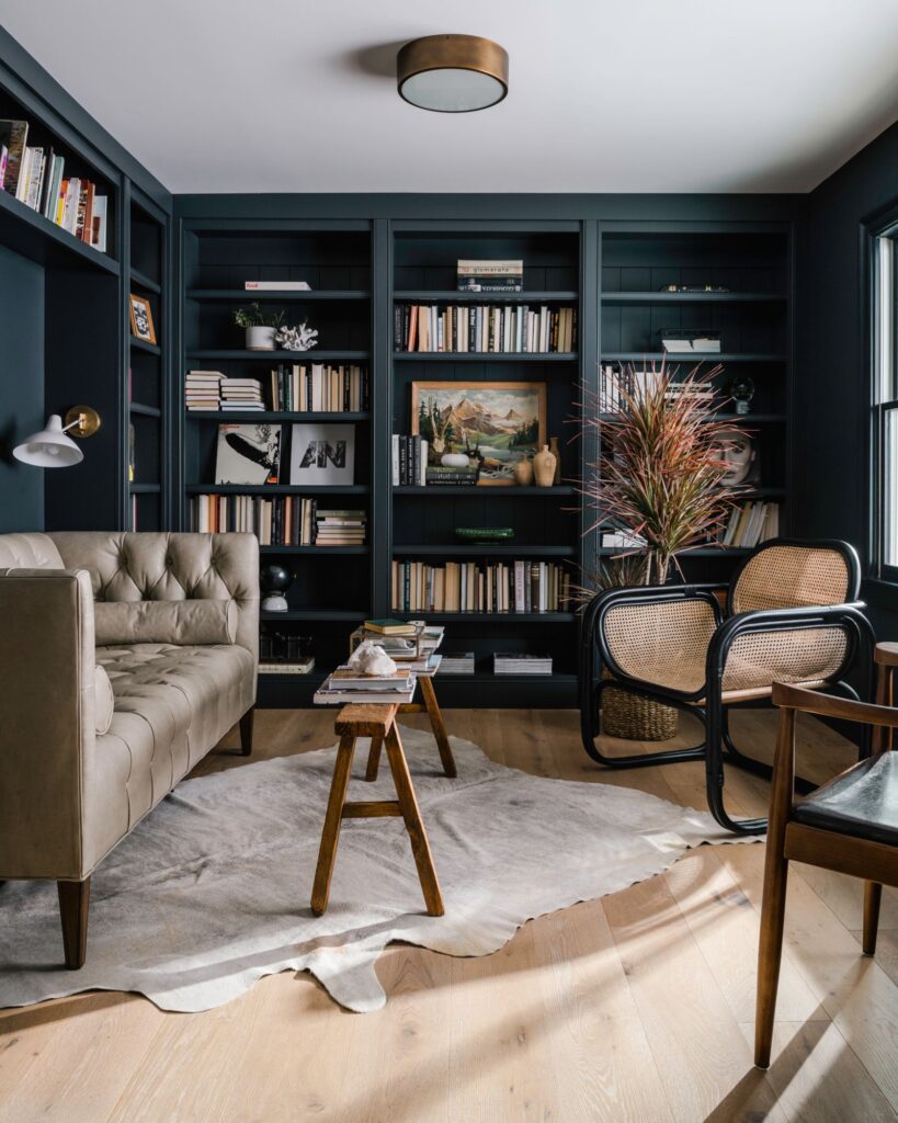 Rich Textiles: Layering Textures in Dark Living Room Ideas