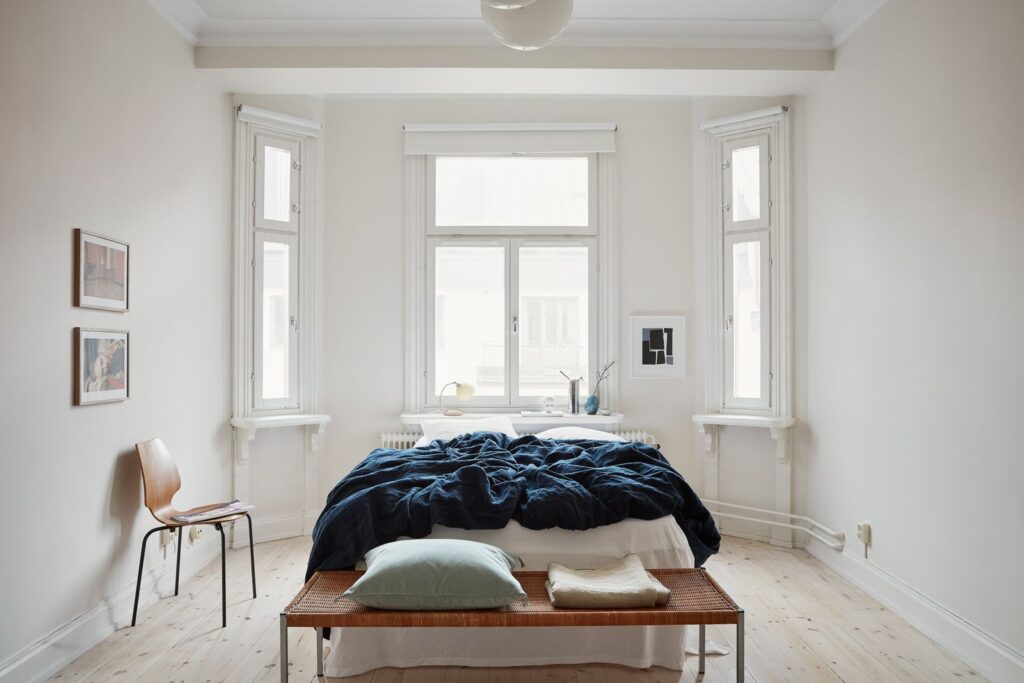 cozy scandinavian bedroom, scandinavian bedroom