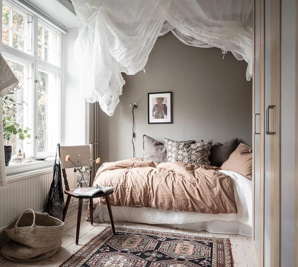 cozy scandinavian bedroom, scandinavian bedroom