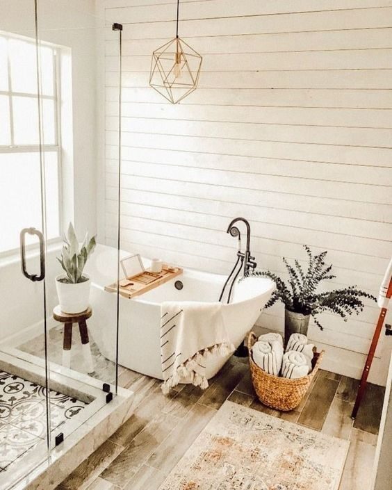 Boho Farmhouse bathroom ideas and decor