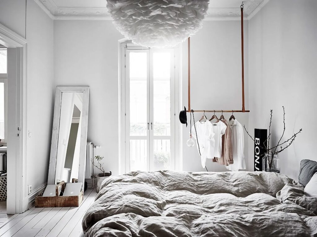 cozy scandinavian bedroom, scandinavian bedroom