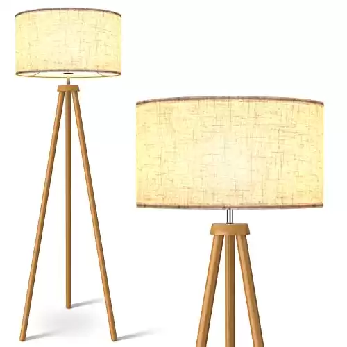 LEPOWER Wood Tripod Floor Lamp