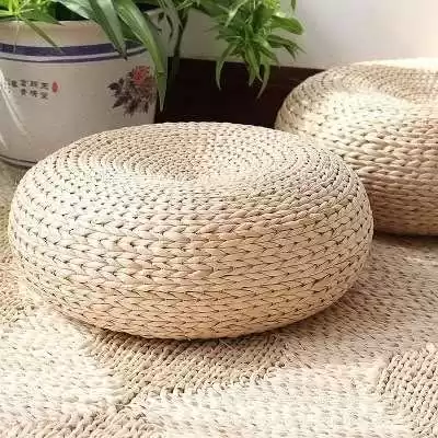 MAHAO Straw Flat Seat Cushion, Handmade Floor Pouf Mat