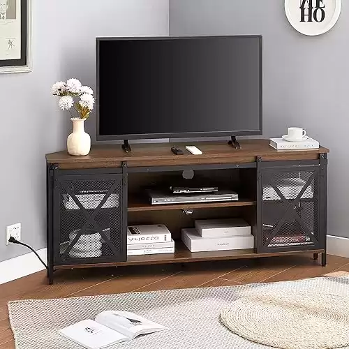 HOMISSUE Corner TV Stand, Corner TV Stand for up to 65